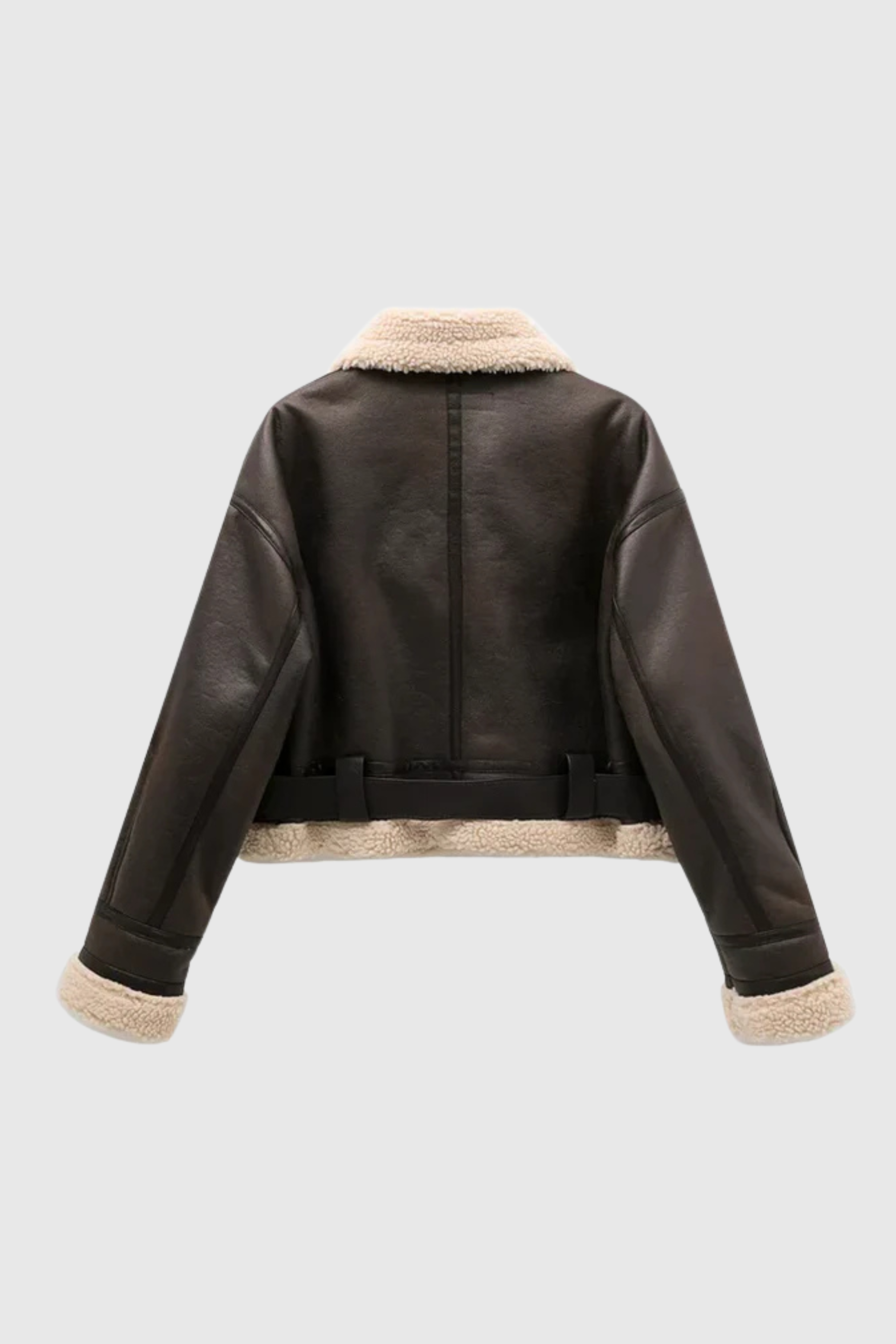 DAMES FAUX SHEARLING JAS