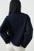 Dames peacoat met col