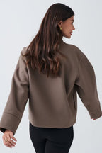 Dames peacoat met col