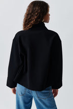 Dames peacoat met col