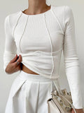 Basic Longsleeve met Bies