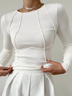 Basic Longsleeve met Bies