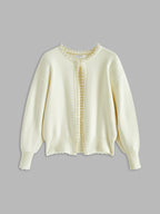 Vest met Parelranden en Rafelrand